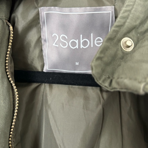 2Sable | Cargo Coat w/Hood & Drawstring Waist - Size M - Picture 4 of 9